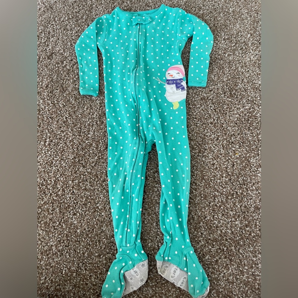 Teal polka dot onesie from Carters
